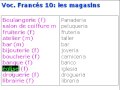 Francés vocabulario 10 - les magasins