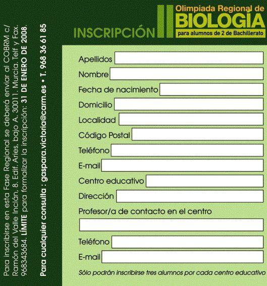 II Olimpiada Regional de Biología