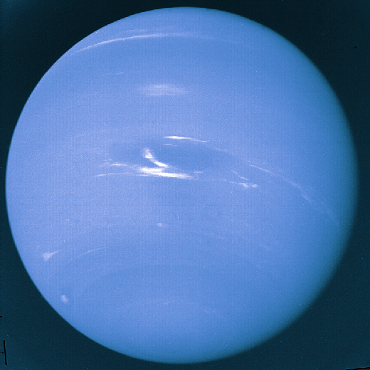 Imagen de Neptuno con una mancha similar a la Mancha Roja de Jpiter.