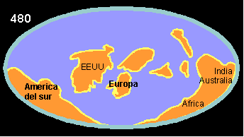 "Los continentes de finales del Proterozoico. Tomada de www.mineranet.com"