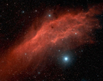 Nebulosa California (NGC 1499). DSS imagen. Caltech/Palomar