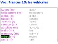 Francés vocabulario 15 - les véhicules