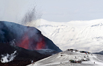 A finales de marzo hubo otra erupción en un glaciar cercano. | AFP